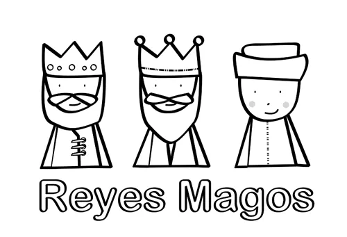 Dibujos para Colorear: Reyes Magos para colorear