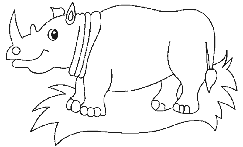 Dibujos para colorear de Rinocerontes, Rhinocerotidae, Plantillas ...