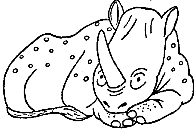 Dibujos para colorear de Rinocerontes, Rhinocerotidae, Plantillas ...