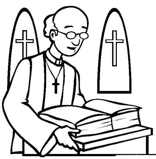 Dibujos para colorear de sacerdotes - Imagui