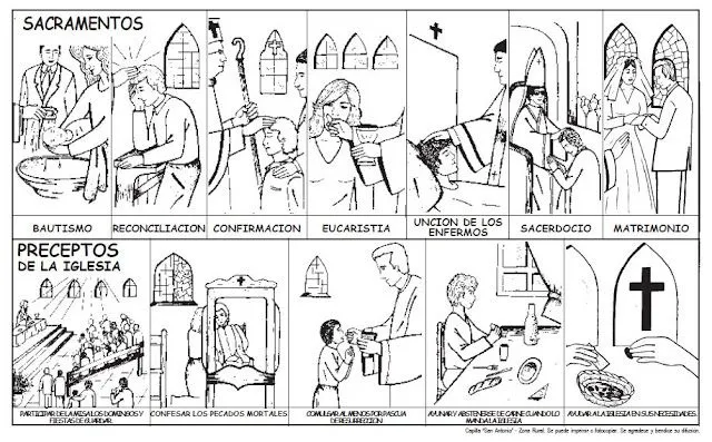 Dibujos para colorear de los sacramentos - Imagui