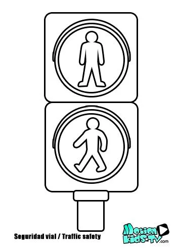 Dibujos para colorear la señales de tráfico