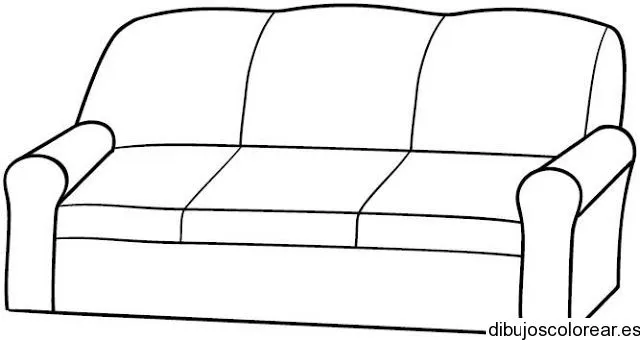 Dibujo de un sofá grande | Dibujos para Colorear