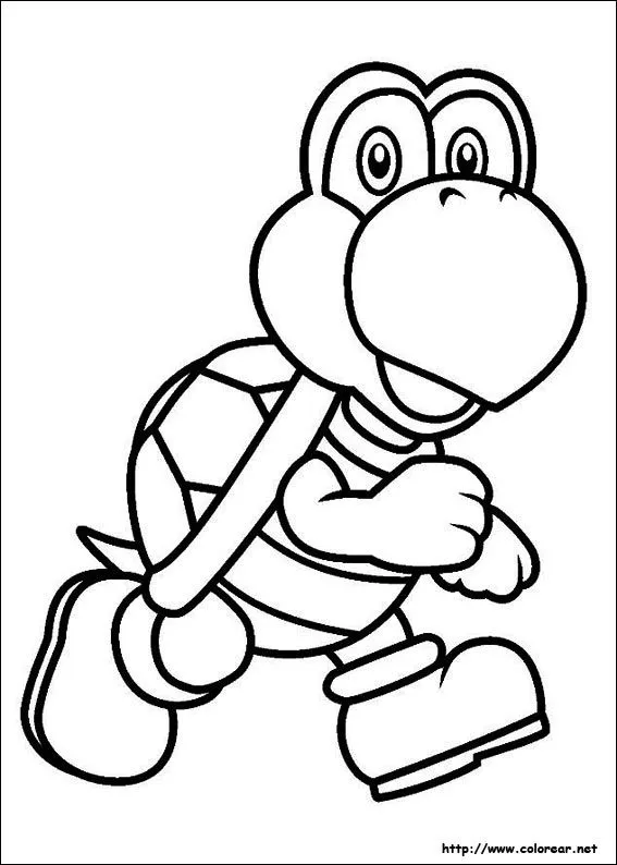 Dibujos para colorear de Mario Bros y yoshi - Imagui