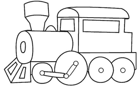 Figuras de trenes con vagones para colorear - Imagui