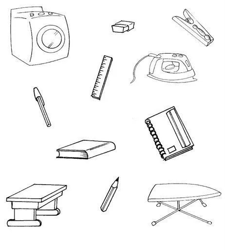 Dibujos para colorear los utiles de aseo - Imagui