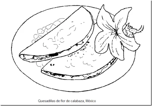 Dibujos comida mexicana para colorear | pintar y jugar