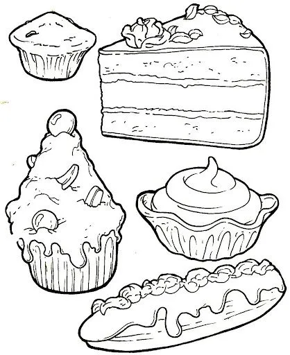 Dibujos de comidas para colorear