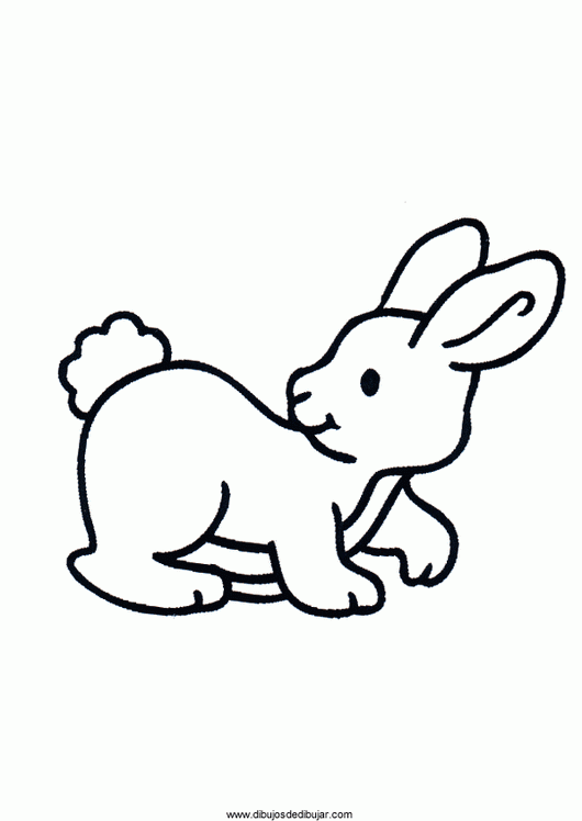 Dibujos de conejos para colorear e imprimirDibujos de dibujar