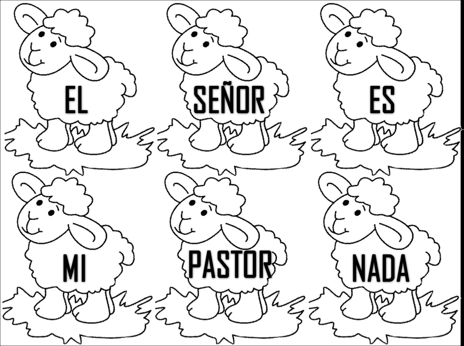 El Señor es mi pastor - Dibujos para colorear ~ Dibujos Cristianos ...