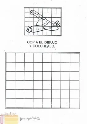 Dibujo en cuadrícula - Fichas infantil - Más que fichas Dibujo en cuadrícula - Fichas infantil - Más que fichas