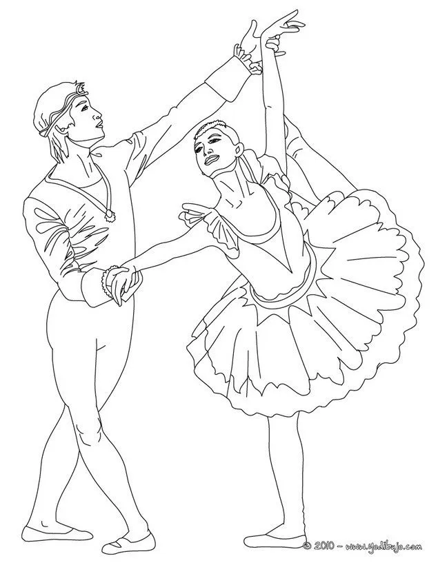 Dibujos de DANZA BALLET para colorear, bailarin y bailarina para ...