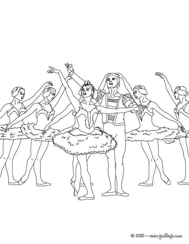 Dibujos de DANZA BALLET para colorear, saludo final con bailarines ...