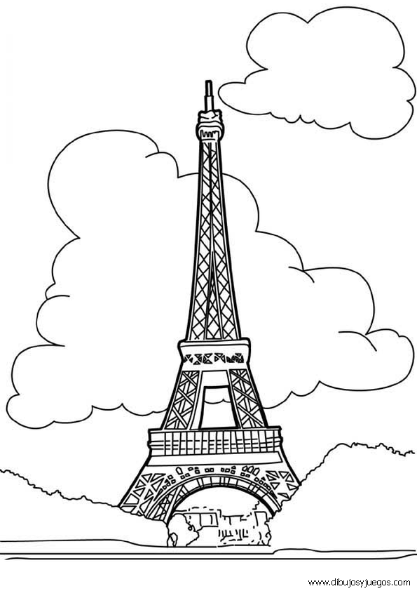 dibujos-de-paris-francia-002-torre-eiffel | Dibujos y juegos, para ...