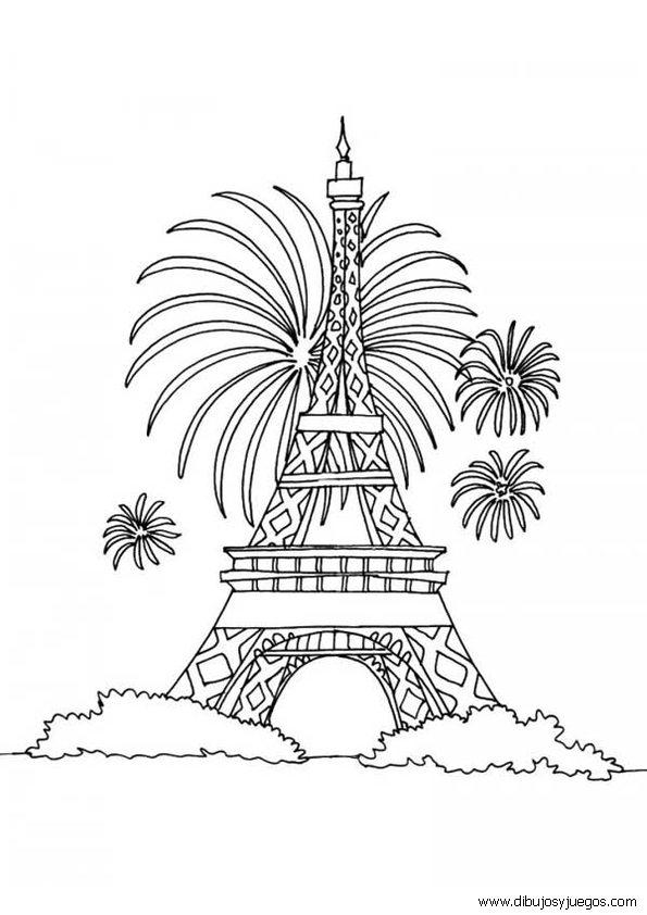 dibujos-de-paris-francia-003-torre-eiffel | Dibujos y juegos, para ...