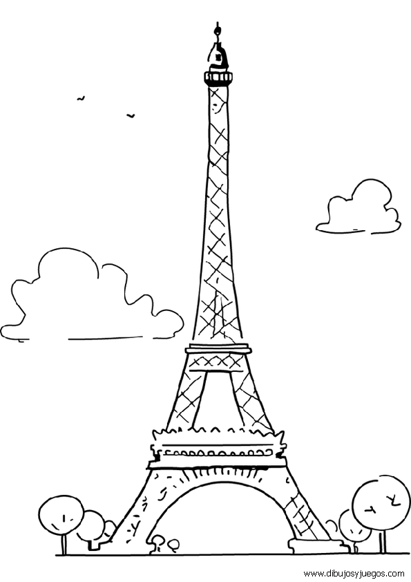 dibujos-de-paris-francia-005-torre-eiffel | Dibujos y juegos, para ...