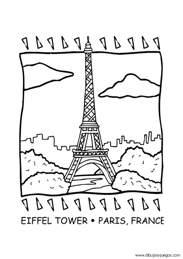 dibujos-de-paris-francia-008-torre-eiffel | Dibujos y juegos, para ...