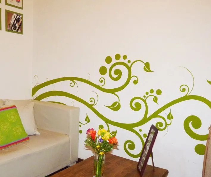 Dibujo de flores para pintar en pared - Imagui