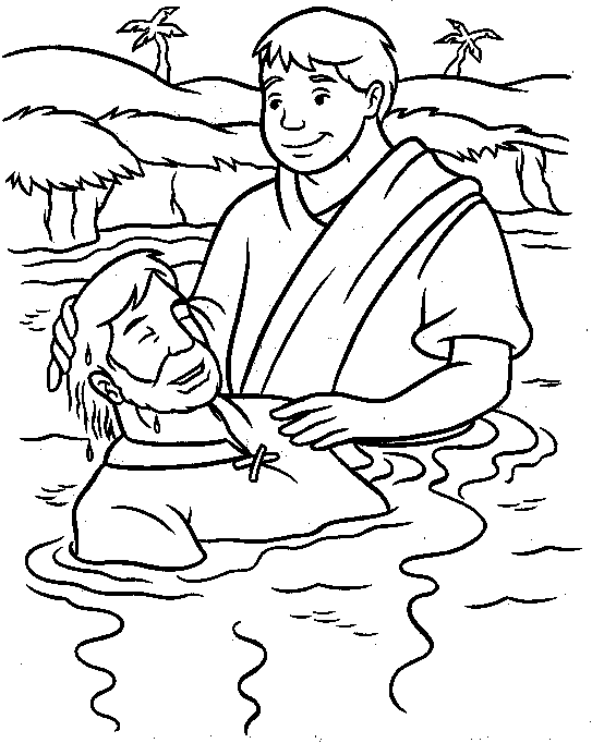 Dibujos del bautismo de Jesus - Imagui