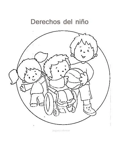 Dibujos de los derechos del niño para pintar - Manualidades Infantiles