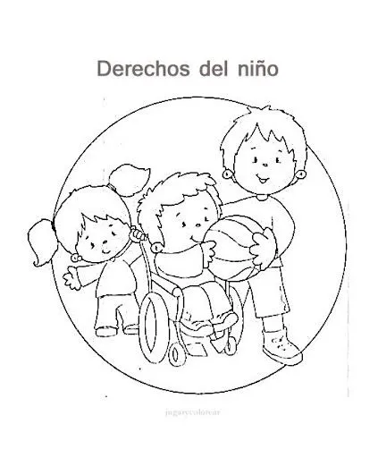 Dibujos de los derechos del niño para pintar - Manualidades Infantiles