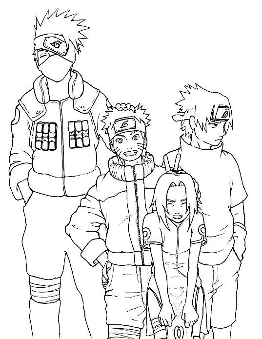 Personajes de Naruto para colorear ~ Dibujos para Colorear Infantil
