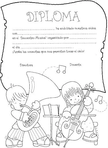 DIBUJOS DE DIPLOMAS PARA COLOREAR | Dibujos para colorear DIBUJOS DE DIPLOMAS PARA COLOREAR | Dibujos para colorear