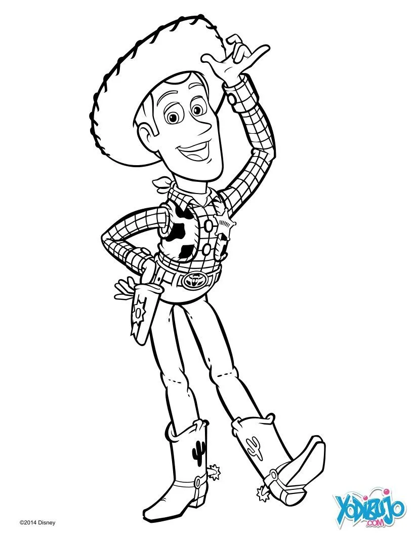 Dibujos DISNEY para colorear, Woody de Toy Story para imprimir Dibujos DISNEY para colorear, Woody de Toy Story para imprimir