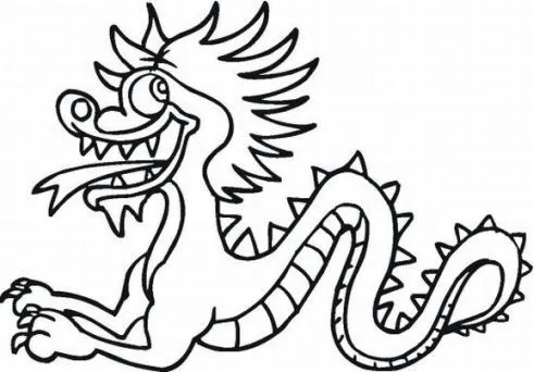 Dibujos dragones chinos para colorear - Imagui