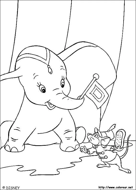 Dibujos de Dumbo para colorear en Colorear.net
