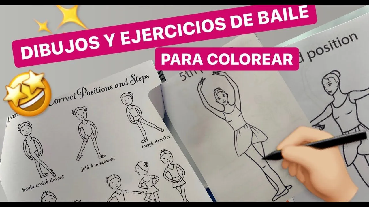 DIBUJOS Y EJERCICIOS DE BAILE PARA COLOREAR. ACEDANCE - YouTube