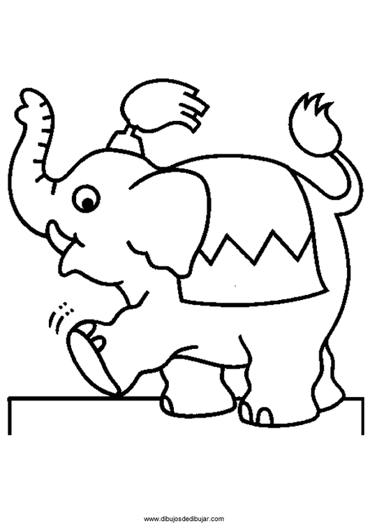 Dibujos de elefantes para colorear e imprimir (1 de 2) | Dibujos ...