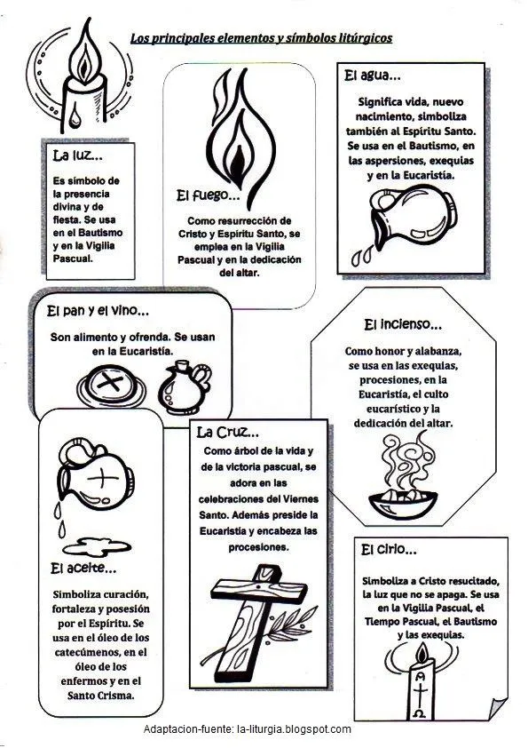Dibujos de los elementos del bautismo - Imagui