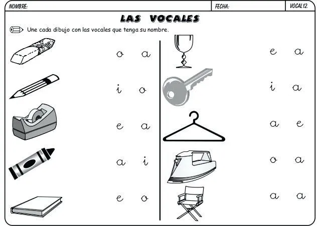 5 dibujos que empiezen con las vocales - Imagui
