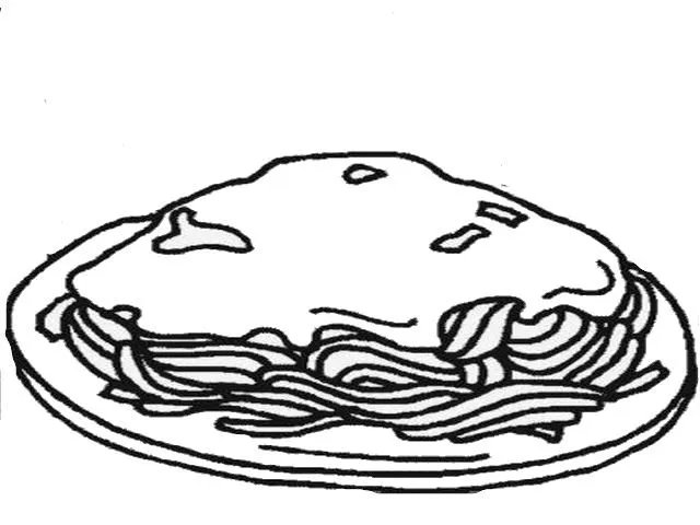 Dibujos de espaguetis para colorear - Imagui