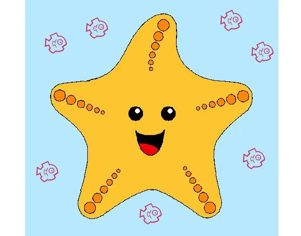 Dibujos de Estrellas de mar para Colorear - Dibujos.net