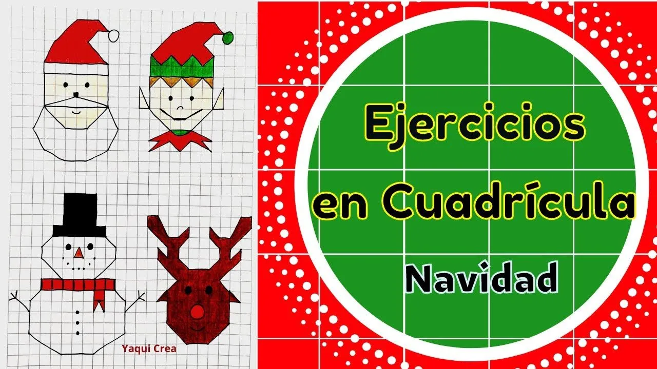 Dibujos fáciles en Cuadrícula de Navidad | Personajes Navideños en  Cuadrícula - YouTube