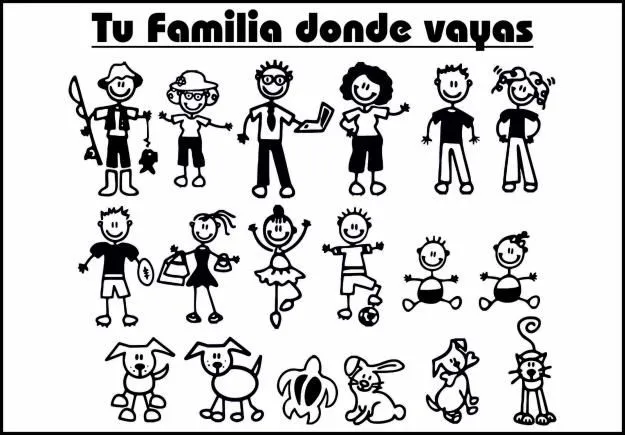 Stickers de familias - Imagui