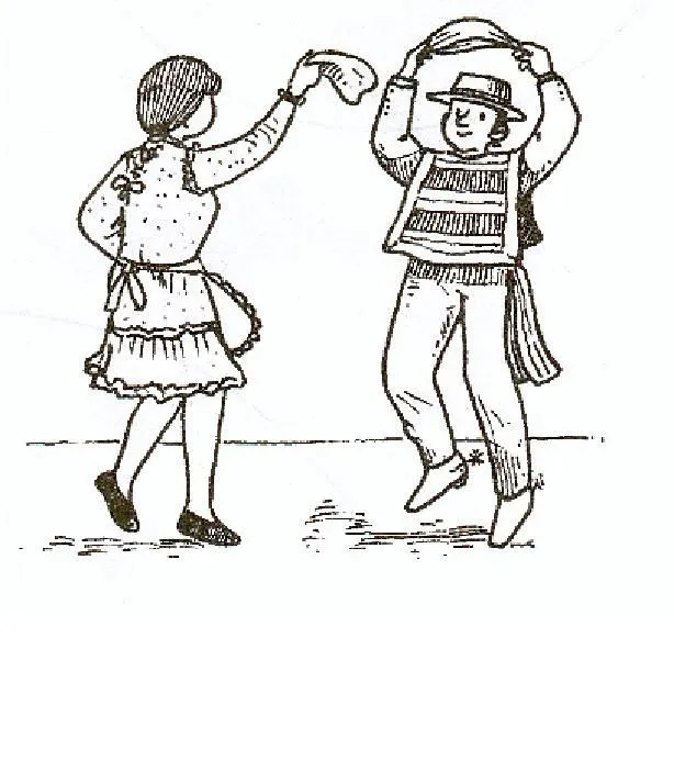 Dibujos niños bailando cueca para colorear - Imagui