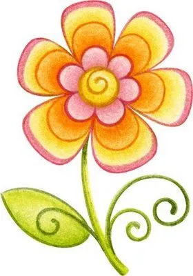 dibujos de flores de colores:Imagenes y dibujos para imprimir