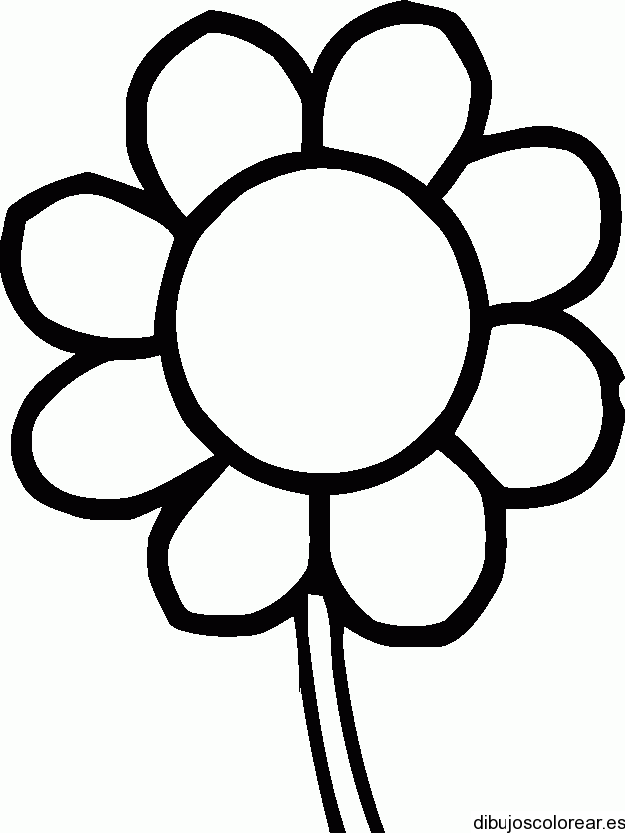 Dibujo de una gran flor | Dibujos para Colorear
