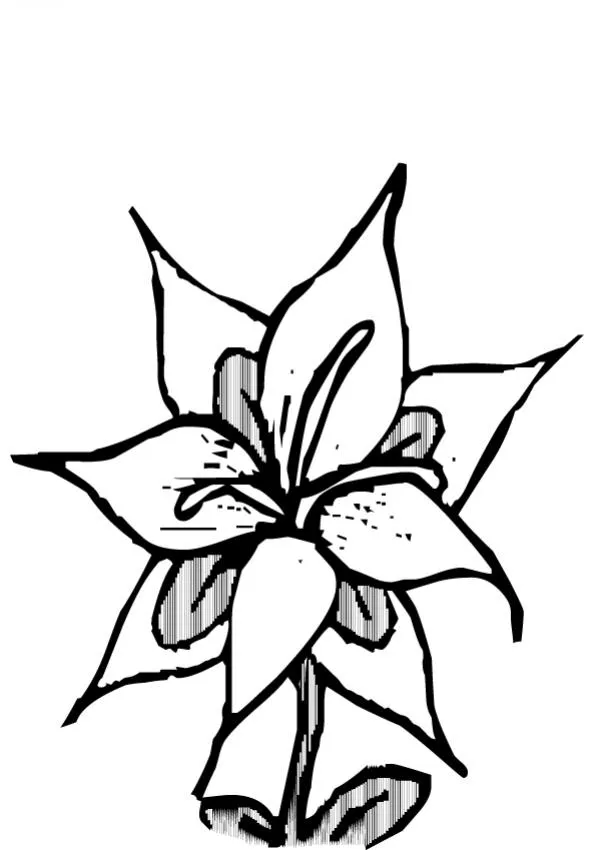 Dibujos de FLORES para pintar, Flor N°23 para imprimir Dibujos de FLORES para pintar, Flor N°23 para imprimir