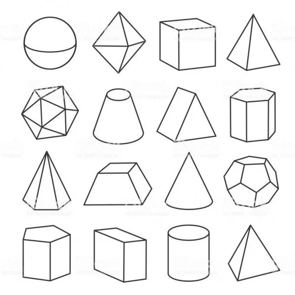 Dibujos de Formas geométricas 3D, para colorear, descargar e imprimir |  Colorear imágenes