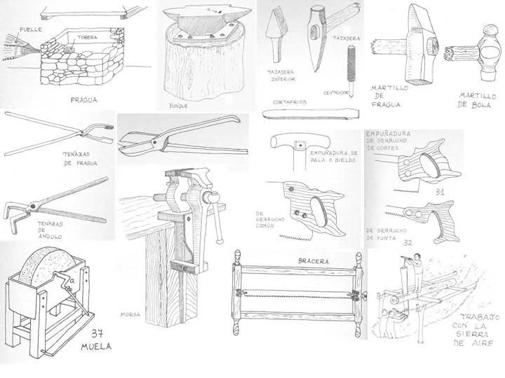 Dibujos y fotos de herramientas de carpintero