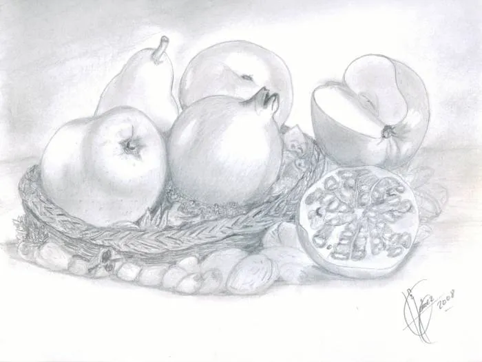 Bodegones de frutas faciles de dibujar a lapiz - Imagui