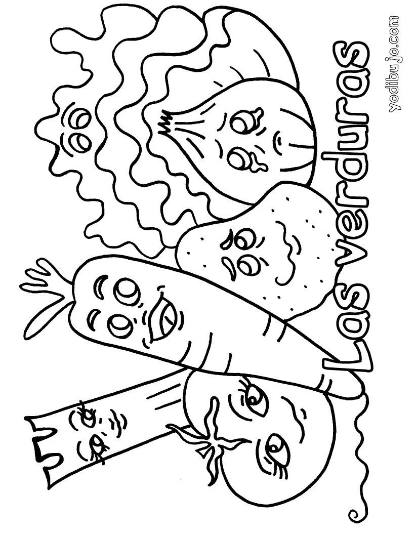 Dibujos para colorear las verduras - es.hellokids.com