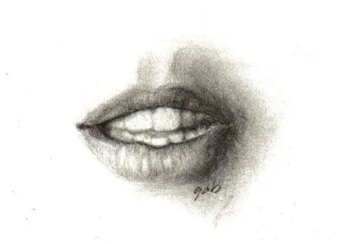 Labios dibujados a lapiz - Imagui