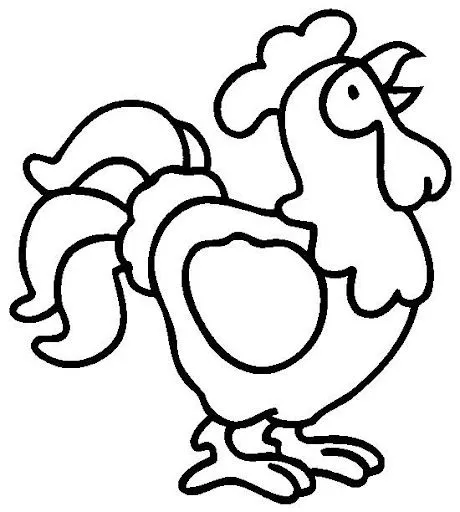 Dibujos de gallos y gallinas para colorear - Manualidades Infantiles