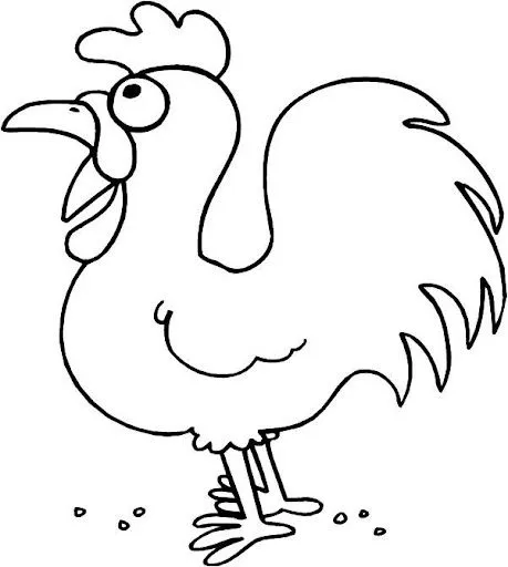 Dibujos de gallos y gallinas para colorear | Manualidades Infantiles