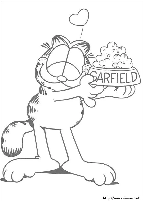 Dibujos de Garfield para colorear en Colorear.net